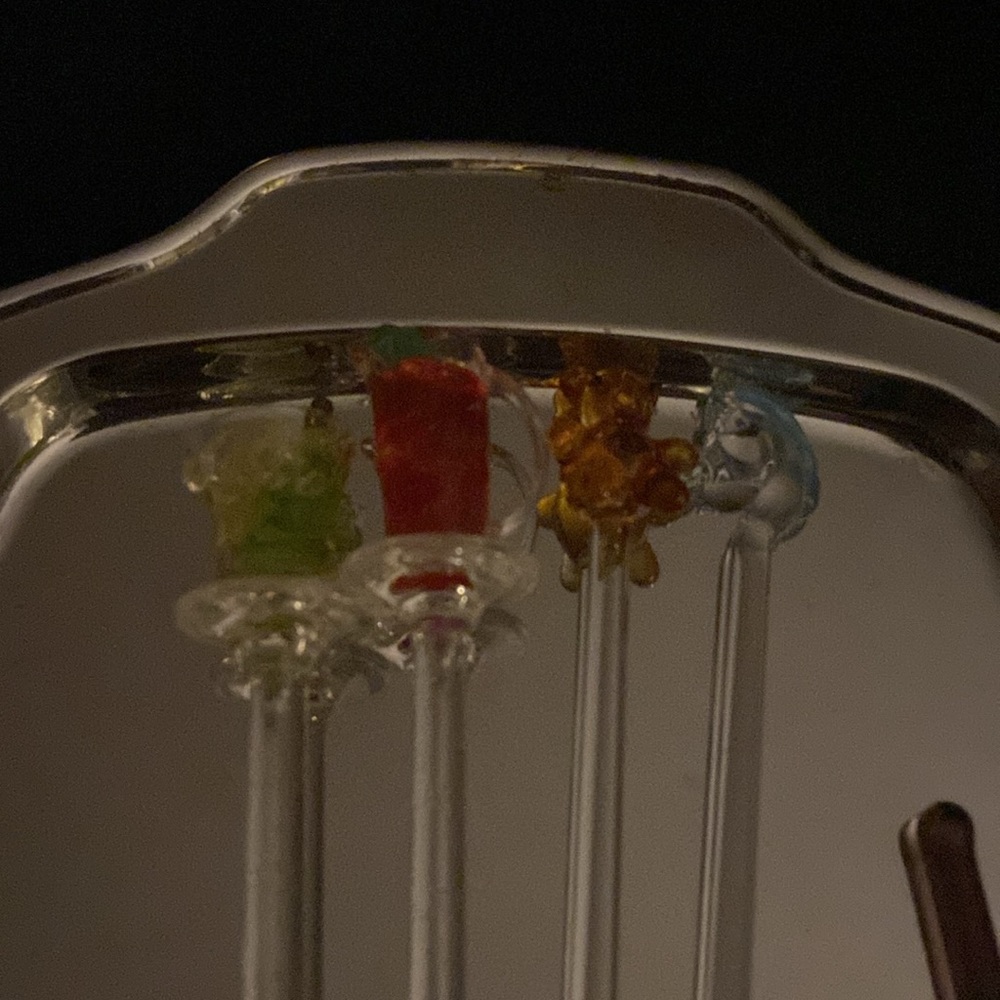 Various Glass drink stirrers and spears 10 Vintage - excellent condition - Picture 13 of 16